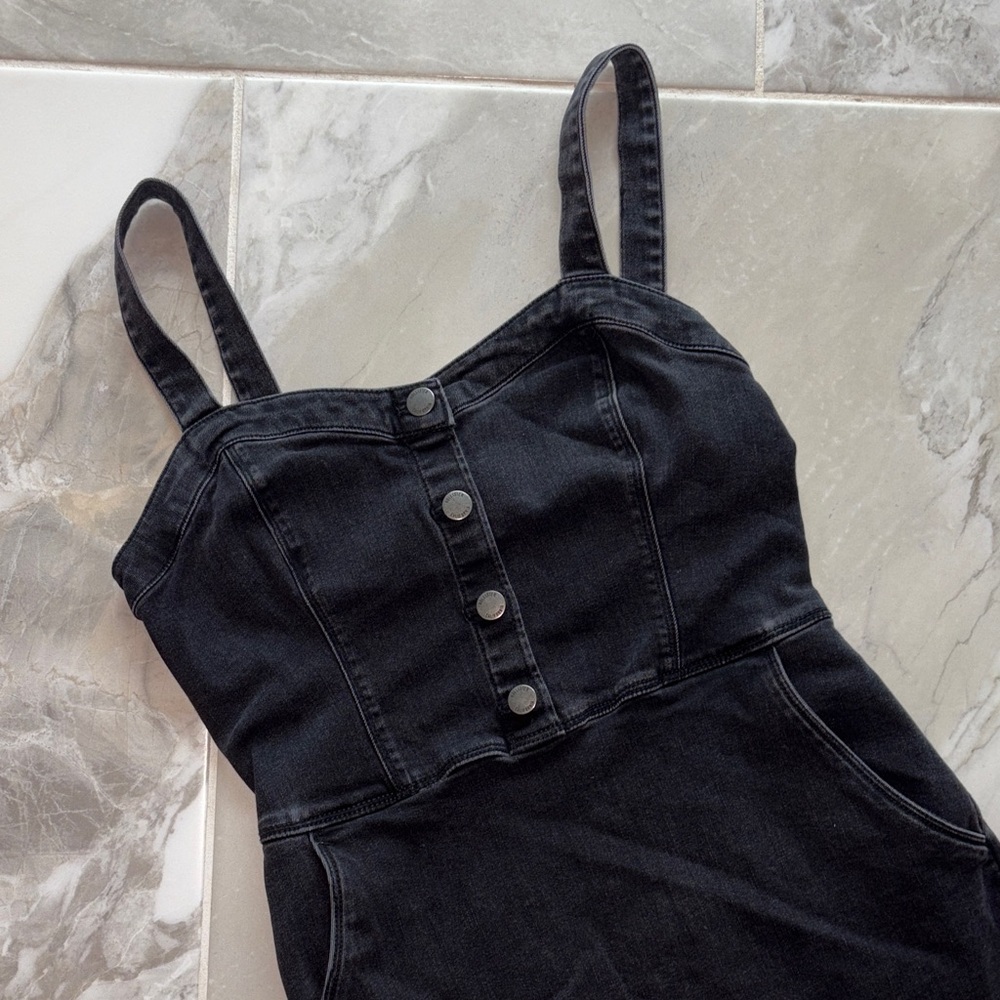 Hollister Black Button-Up Mini Dress - Picture 2 of 5
